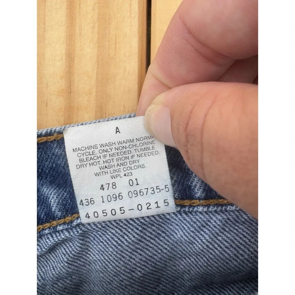 Vintage 90s 505 Levis Jeans Orange Tab Regular Fit Straight Leg 34x32 1996